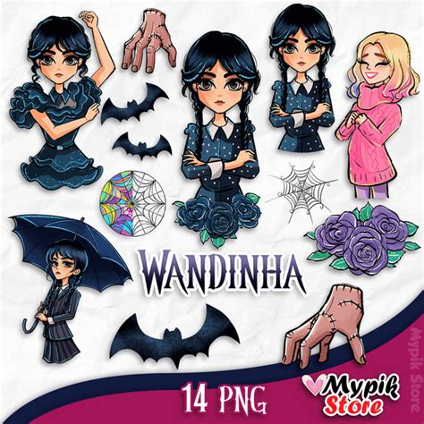 fundo wandinha png|Kit Digital Wandinha Imagens PNG .